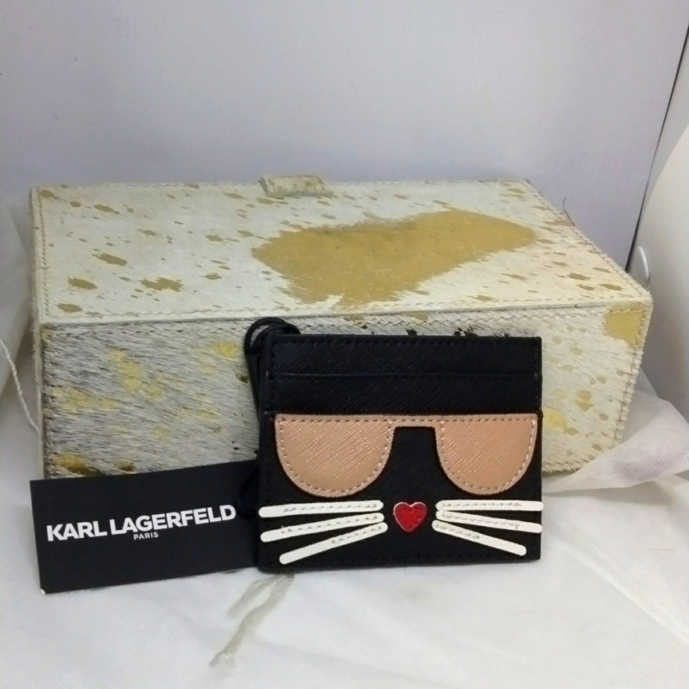 Karl Lagerfeld black multi card holder